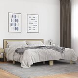 Furnova Posteljni okvir sonoma hrast 180x200 cm inž. les in kovina, (21933916) Cene