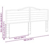  Uzglavlje s uzglavljem Dimljeni hrast 180 cm Konstruirano drvo | shoptok.hr