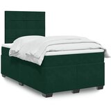 Box spring krevet s madracem tamnozeleni 120x200 cm baršunasti | shoptok.hr