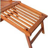  Ležalnik z naslonjalom za noge in blazino akacijev les, (20662813) | Shoptok.si
