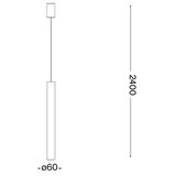 Ideal Lux led luster na sajli look 1xGU10/7W/230V cri 90 prečnik 6 cm bela | Eponuda.com
