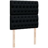 vidaXL Box spring postelja z vzmetnico črna 100x200 cm blago | Shoptok.si