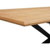 MID.YOU Jedilna Miza Elena, Naravna Barva, Črna, 140-180x80 | Shoptok.si
