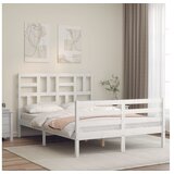  Posteljni okvir z vzglavjem bel 120x200 cm trles | Shoptok.si