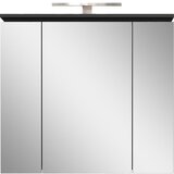 Germania Antracitno siva kopalniška omarica z ogledalom in lučjo 76x74 cm Modesto – Germania Cene