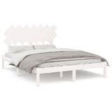  Okvir za krevet bijeli 140 x 200 cm od masivnog drva | Eponuda.com