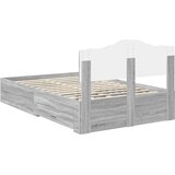  Krevetna konstrukcija s ladicama Siva Sonoma 120 x 190 cm 196 x 123 x 90 cm | shoptok.hr