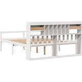 Krevet s regalom z knjige bez madraca bijeli 180x200cm borovina | shoptok.hr