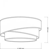 Brilagi plafonsko svetlo trio 1xE27/60W/230V prečnik 40 cm krem/siva | Eponuda.com