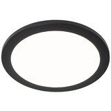 QAZQA Stropna svetilka črna 30 cm z LED 3-stopenjsko zatemnitvijo IP44 - Steve Cene