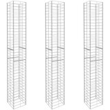  Gabionske košare 3 kom od pocinčanog čelika 25 x 25 x 197 cm | shoptok.hr