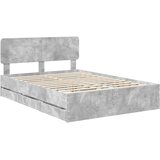  Krevetna konstrukcija s ladicama Betonsko Siva 140 x 190 cm | shoptok.hr