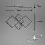  LED prigušiva plafonsko svetlo LED/42W/230V 3000K mat hrom | Eponuda.com