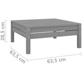  Vrtna sedežna garnitura 13-delna siva trdna borovina, (20677047) | Shoptok.si