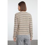 Trendyol Beige Basic Striped Knitwear Sweater | Shoptok.si