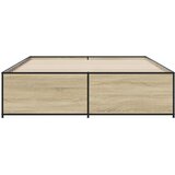  Okvir za krevet boja hrasta 140x200cm konstruirano drvo i metal | shoptok.hr