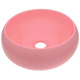  Luksuzni okrugli umivaonik mat ružičasti 40 x 15 cm keramički | shoptok.hr