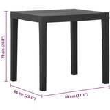  Vrtni stol sivi 79 x 65 x 72 cm plastični | shoptok.hr