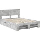  Krevetna konstrukcija s uzglavljem Betonski sivi 150 x 200 cm | shoptok.hr