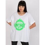 Italy Moda T-shirt-DHJ-TS-6860.26X-white-green | Shoptok.si