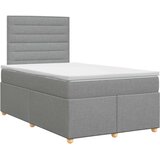  Boxspring krevet s madracem Svjetlosiva 120 x 190 cm Tkanina | shoptok.hr