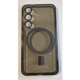 Onasi Silikonski ovitek Glitter MagSafe za Samsung Galaxy S25 5G - prozorno črn z bleščicami | Shoptok.si