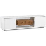 MID.YOU nizka omarica bela, barve hrasta | Shoptok.si