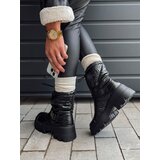 DStreet Botki damskie WINTERLINE a'la śniegowce czarne | Shoptok.si