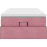 vidaXL Otomanski okvir kreveta s madraca ružičasti 90x190cm baršunasti | shoptok.hr