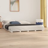 vidaXL Posteljni okvir bel 180x200 cm trdna borovina Cene