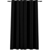  Zavjesa za zamračivanje s prstenima crna 290 x 245 cm | shoptok.hr