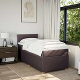 Krevet s oprugama i madracem tamnosmeđi 100 x 200 cm od tkanine | shoptok.hr
