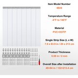 SupplySwap Prozorna PVC trakasta zavese, odporna na temperature, enostavna namestitev, 8 PCS, (5000235494) | Shoptok.si