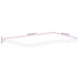  Ploča za radni stol zaobljena 80x60x2,5 cm od drva manga | shoptok.hr