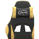  Okretna igraća stolica crno-zlatna od umjetne kože | shoptok.hr