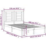  Posteljni okvir iz trdne borovine 120x200 cm, (20644347) | Shoptok.si