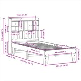 vidaXL Okvir kreveta bez madraca voštano smeđi 90 x 200 cm od borovine | shoptok.hr