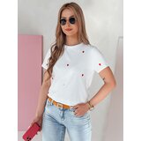DStreet T-shirt damski oversize w serca ROMAFINA biały | ePonuda.com