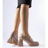 Gemre Beige patent block heels West | Eponuda.ba
