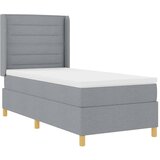 vidaXL Postelja z žimnico Box Spring Svetlo siva 100 x 200 cm blago, (5000126640) | Shoptok.si