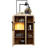 Mömax Vitrina Nyon, Barva Hrasta, Črna, Led | Shoptok.si