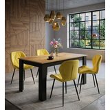 Mango stolica - žuti baršun / crne noge x 1 | shoptok.hr