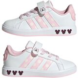 Adidas Športni čevelj 'Disney Minnie Mouse Grand Court' bež / jajčevec / roza / bela | Shoptok.si