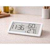 Digitalni lcd termometar higrometar sat 10cm bijeli | shoptok.hr