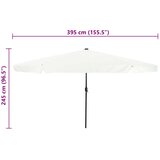  Vrtni suncobran Pijesak i antracit 395 x 395 x 245 cm Poliester | shoptok.hr
