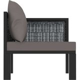  Modularna kutna sofa od poliratana s lijevim naslonom antracit | shoptok.hr