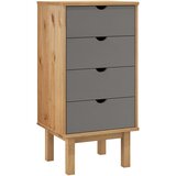  Ladičar OTTA smeđe-sivi 45x39x90 cm od masivne borovine | shoptok.hr
