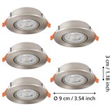 Eglo 902269 - komplet 5x led ugradna stropna spot svetiljka barranco LED/4,8W/230V hrom | Eponuda.com