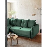 Miuform Zelena sklopiva kutna garnitura od samta (s lijevim kutom) Lazy Lukka – | shoptok.hr