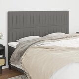  Uzglavlje tamno sivo 200x5x118/128 cm tkanina | shoptok.hr
